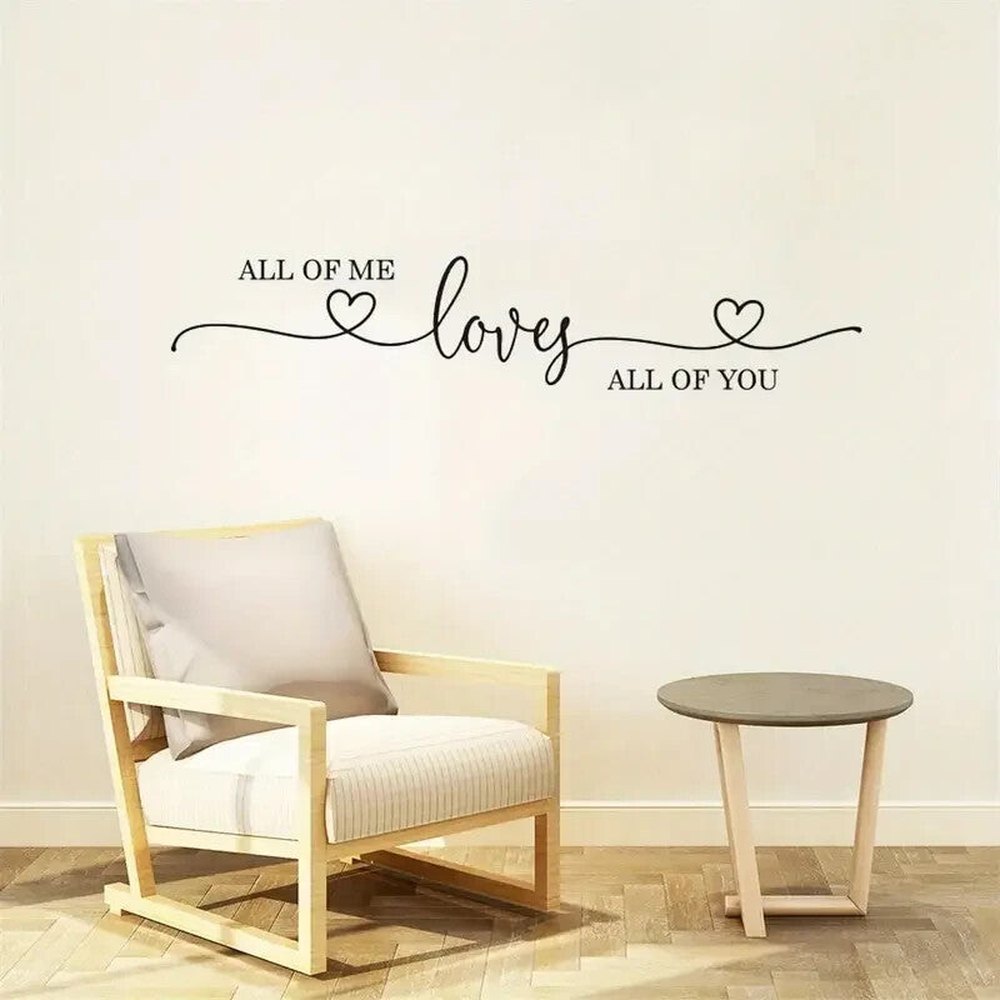 "All Of Me Loves All Of You" Wall Decal 4.33" x 22.44" NEW! Home & Garden:Home Décor:Decals, Stickers & Vinyl Art Style Your Walls